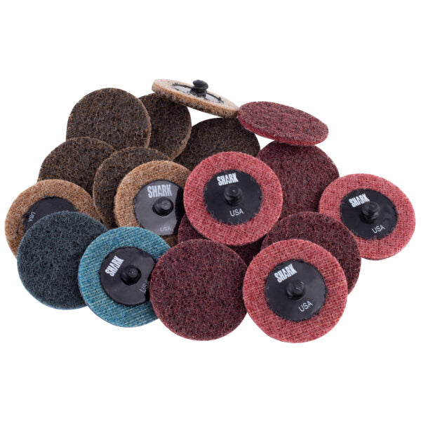 Shark Industries - 20 PC. Assortment | Star-Brite Surface Prep Discs – 2″ Coarse/Medium/Fine