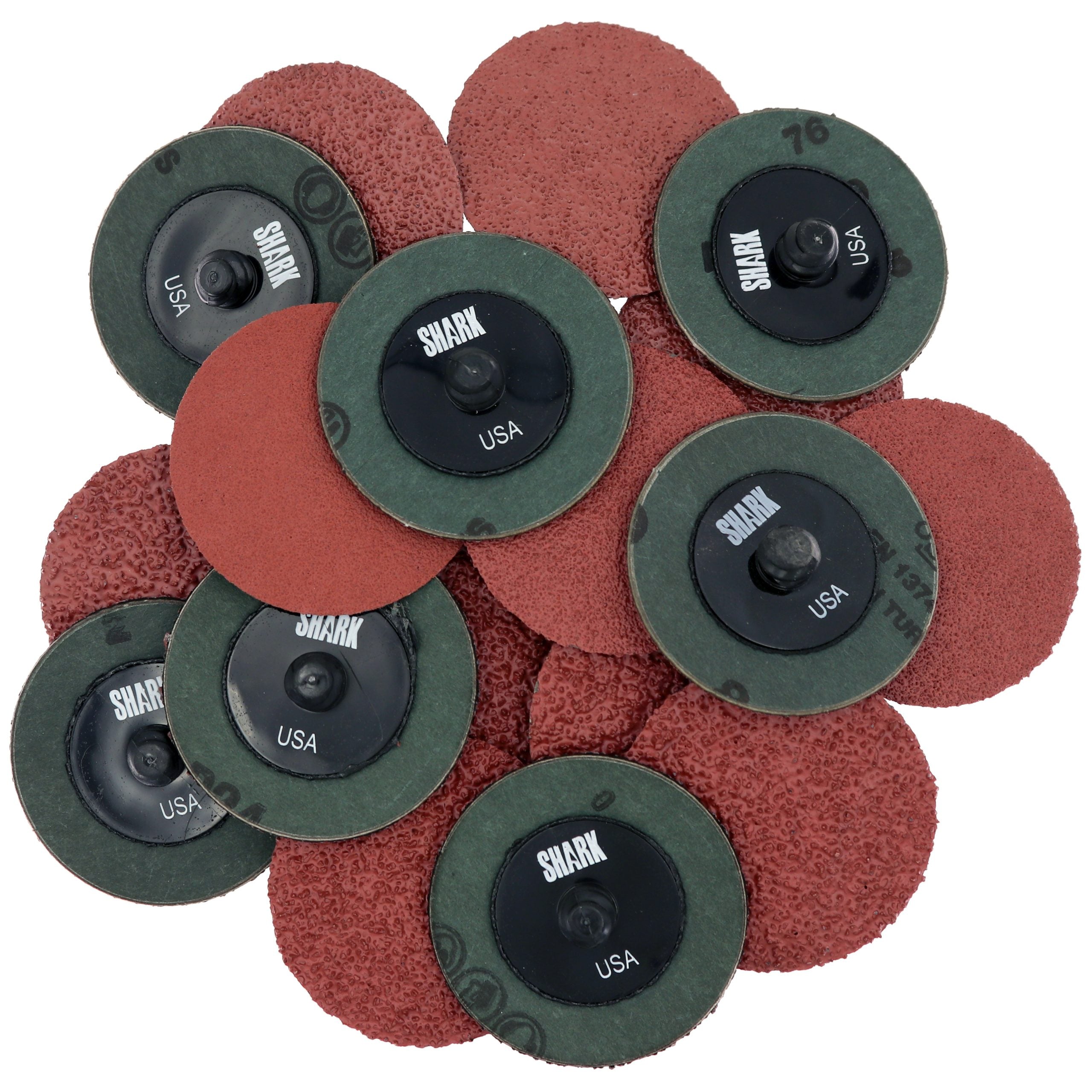 Shark Industries - 20 PC. 2″ Mini Grinding Discs Assortment Kit – Assembled In U.S.A.