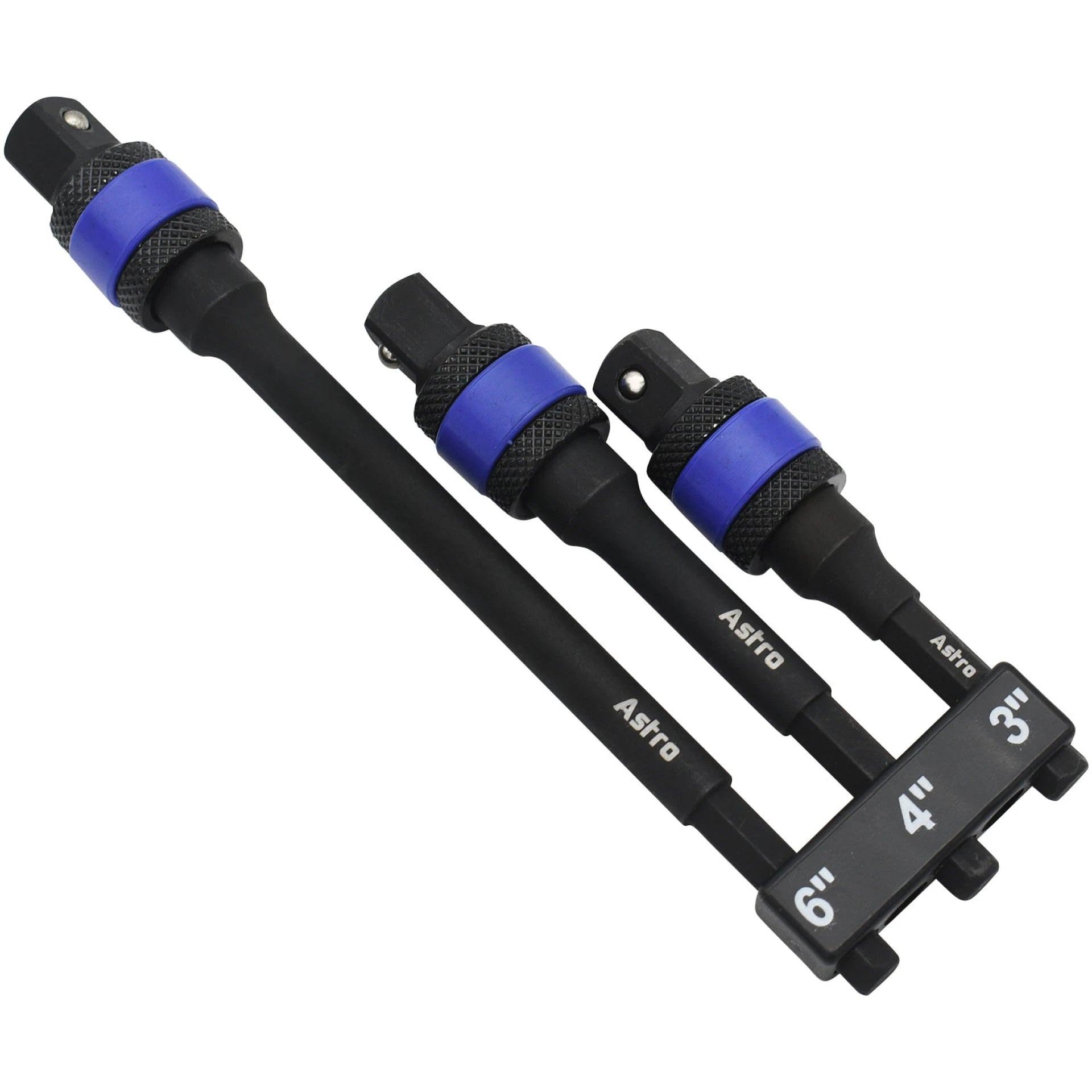 3pc Locking 1/4″ Drive Hex Shank Impact Adapter Extension Set