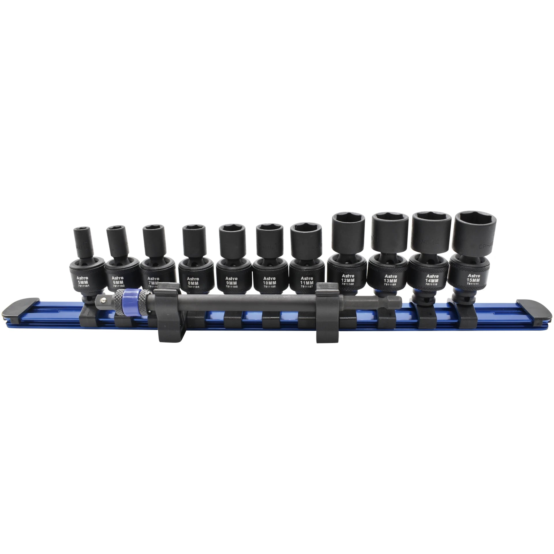 12pc 1/4″ Square & Hex Drive Magnetic Universal 6pt Impact Socket Set for Impact Wrenches & Drivers