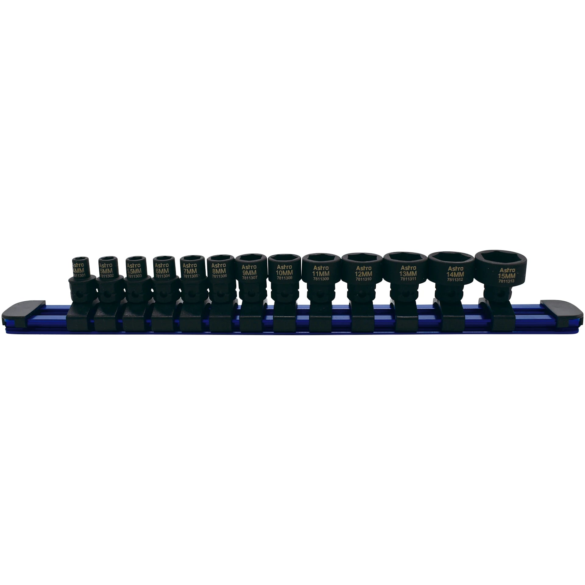 13-Piece 1/4″ Drive Low Profile Nano Impact Sockets – Metric