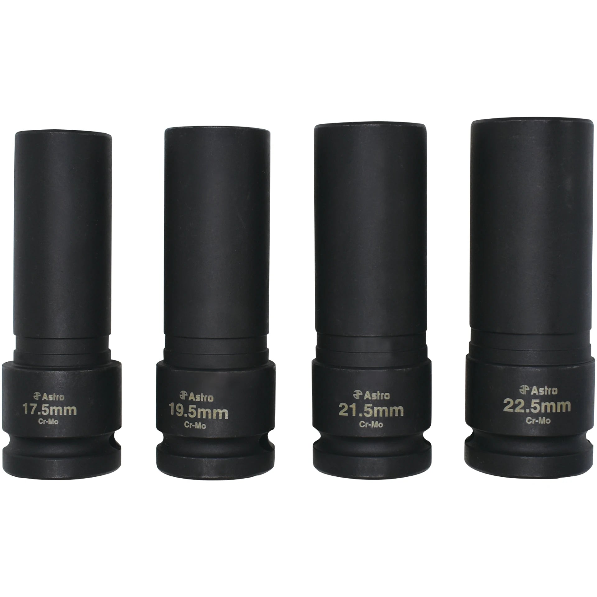 1/2″ Drive 1/2 Size Thin Wall Lug Nut Socket Set – 17.5 – 22.5mm