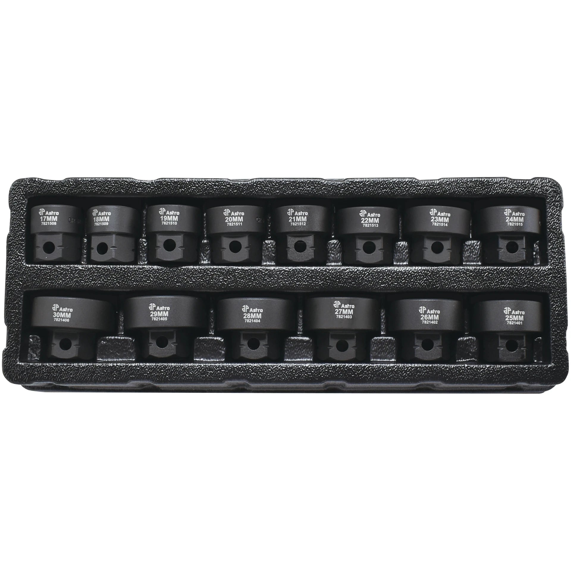14pc 1/2″ Drive Low Profile Nano Impact Socket Set – No Skips