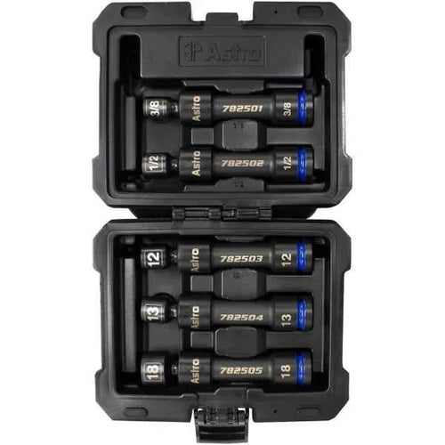 Astro Pneumatic - 1/2" Drive 12-Point Pinless Heavy-Duty Driveline Impact Socket Set