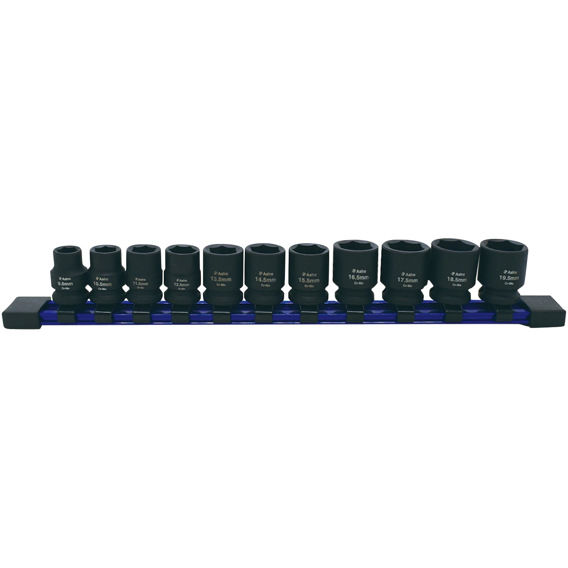 11-Piece – 3/8″ Drive 1/2 Size Socket Set – 9.5 – 19.5mm