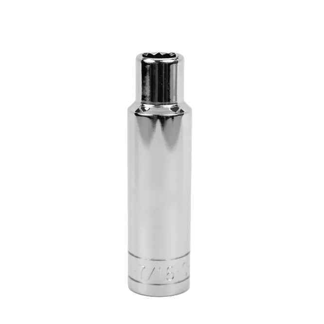 SK Tools USA - 1/2" Drive 12 Point Fractional Deep Chrome Socket (3/8, 7/16, 1/2, 9/16)
