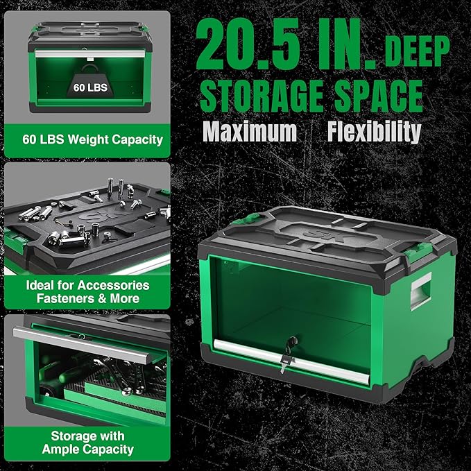 SK Tools USA - Modular Stackable Storage Tool Box, Lift-Up Sliding Door Steel Box