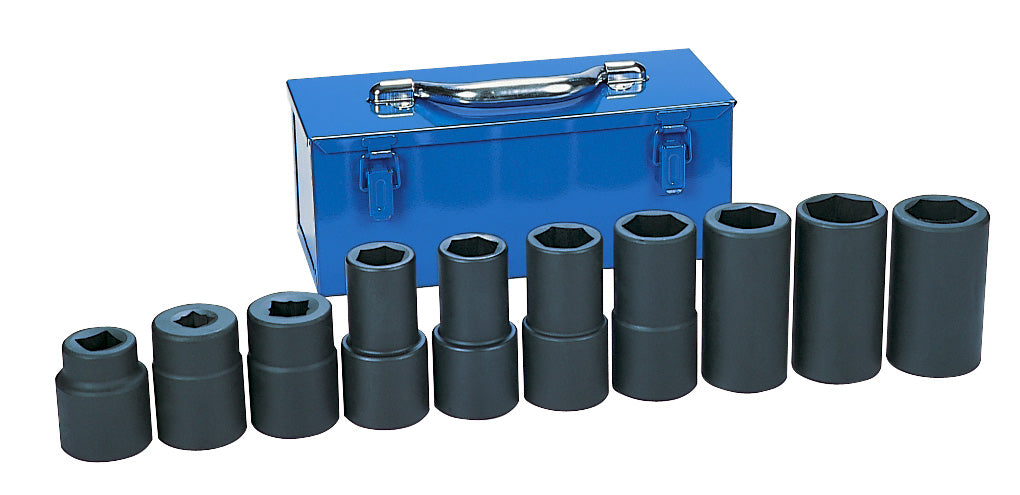 Grey Pneumatic #5 Spline 10-Piece SAE/Metric Impact Truck Socket Set