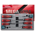 MEGADORA Tang-Thru Screwdriver 8PC. Set