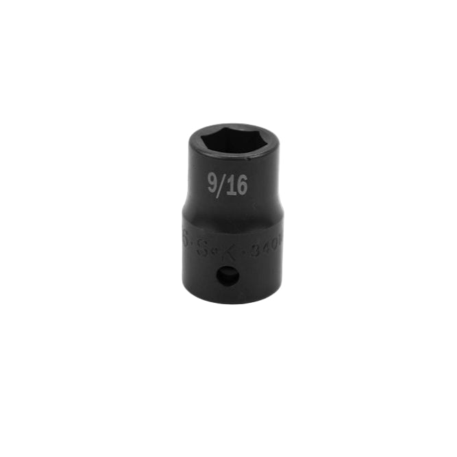 SK Tools USA - 1/2" Drive 6 Point Standard Fractional Impact Socket (3/8"-15/16")
