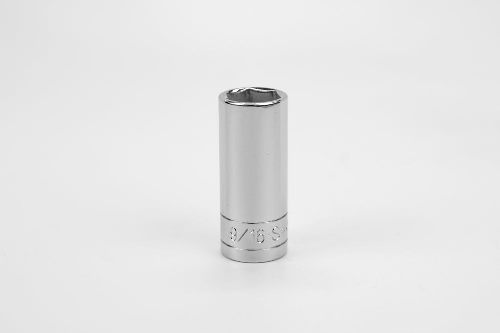 SK Tools USA - 3/8" Drive 6 Point Fractional Deep Chrome Socket (5/16" - 1")