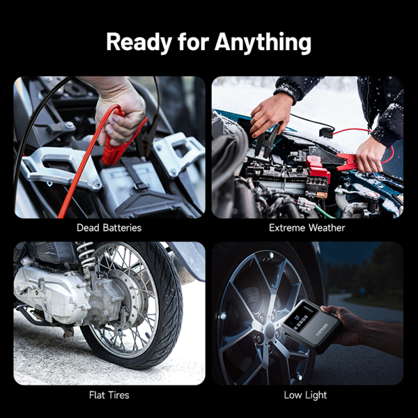 TOPDON 2-in-1 1200 Peak Amp Jump Starter & Tire Inflator