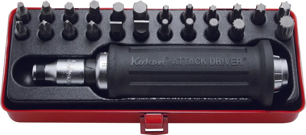 1/2 Sq. Dr. Attack Driver Set     Rubber Grip 25 pieces