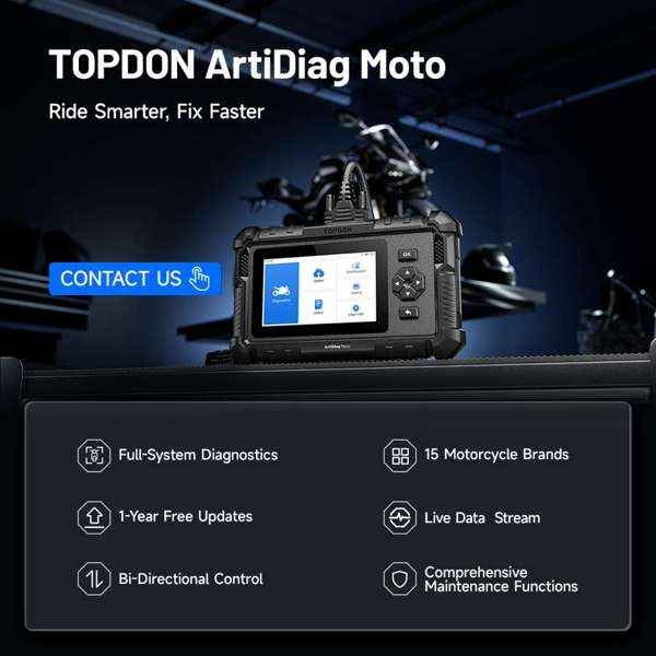 TOPDON 5 Inch Motorcycle Diagnostic Tool