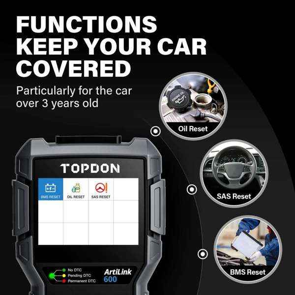 TOPDON Code Reader - ABS & SRS Active Tests & Live Data