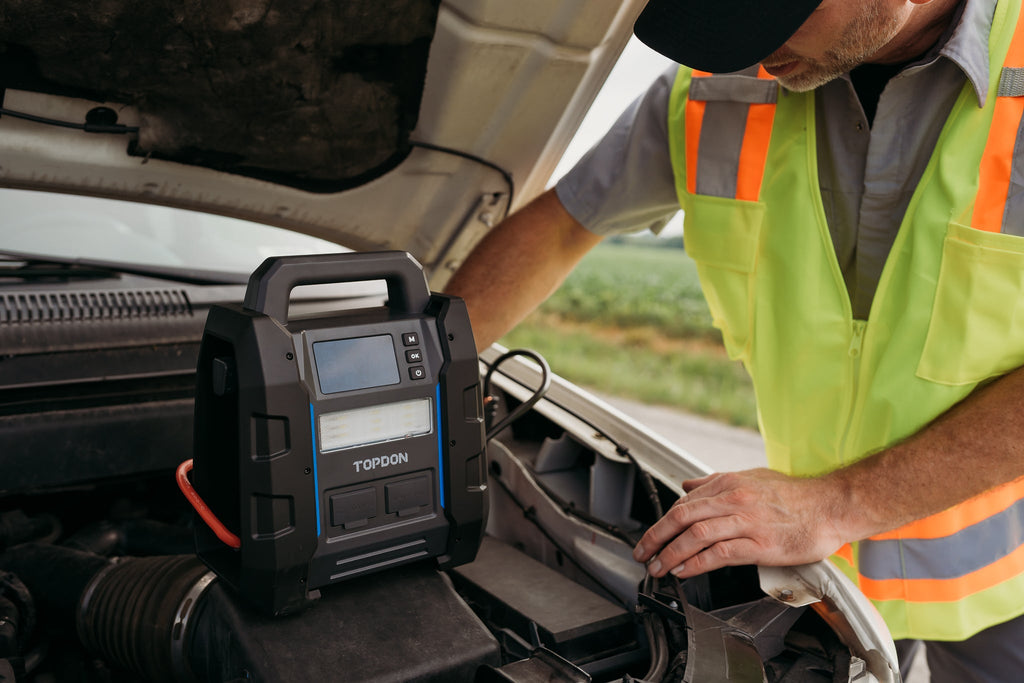 TOPDON 2-in-1 4500 Peak Amp Jump Starter & Battery/System Tester