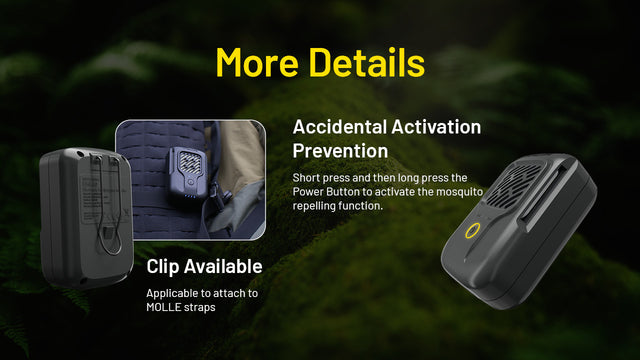 Nitecore EMR40 Portable Rechargeable Multipurpose Mosquito Repeller - Ridge Toolbox