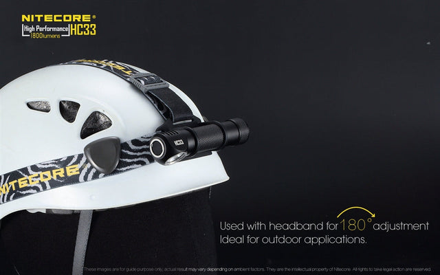 Nitecore HC33 1800 Lumens High Lumen L-Shaped Headlamp - Ridge Toolbox