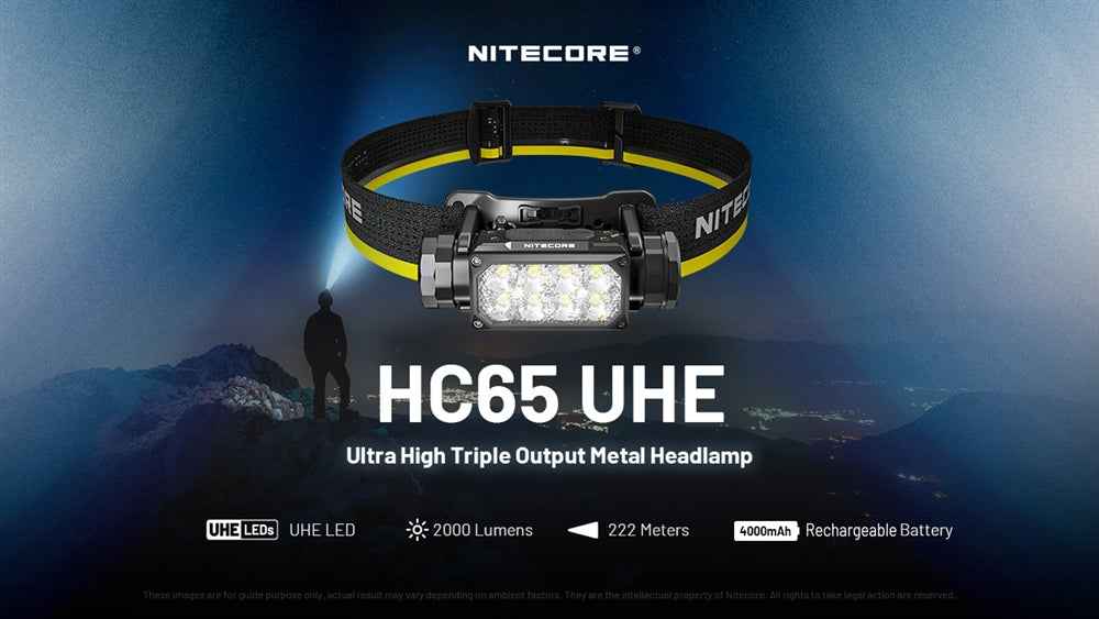 Nitecore HC65 UHE 2000 Lumen USB-C Rechargeable Headlamp
