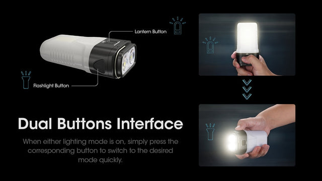 Nitecore LR70 3-in-1 3000 lumen USB-C Rechargeable Lantern Flashlight - Ridge Toolbox