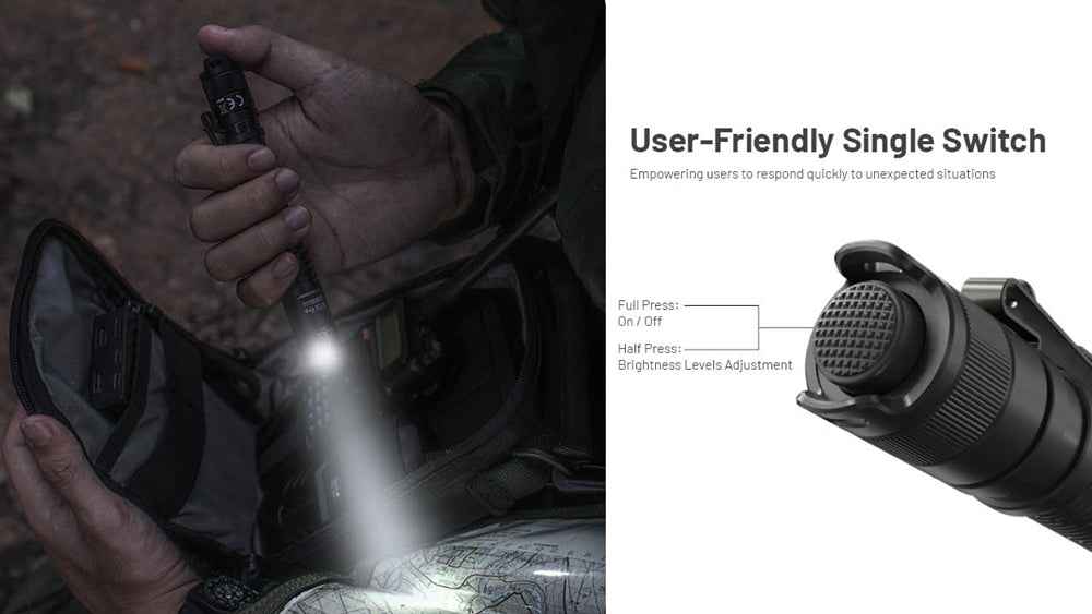 Nitecore MT2A Pro 1000 Lumen LED EDC Rechargeable Flashlight, Use 2x AA
