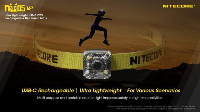 Nitecore U05 v2 USB-C Rechargeable Red White Safety Light