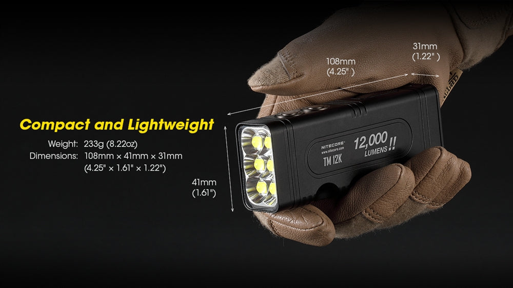 Nitecore TM12K 12,000 Lumen Rechargeable Flashlight