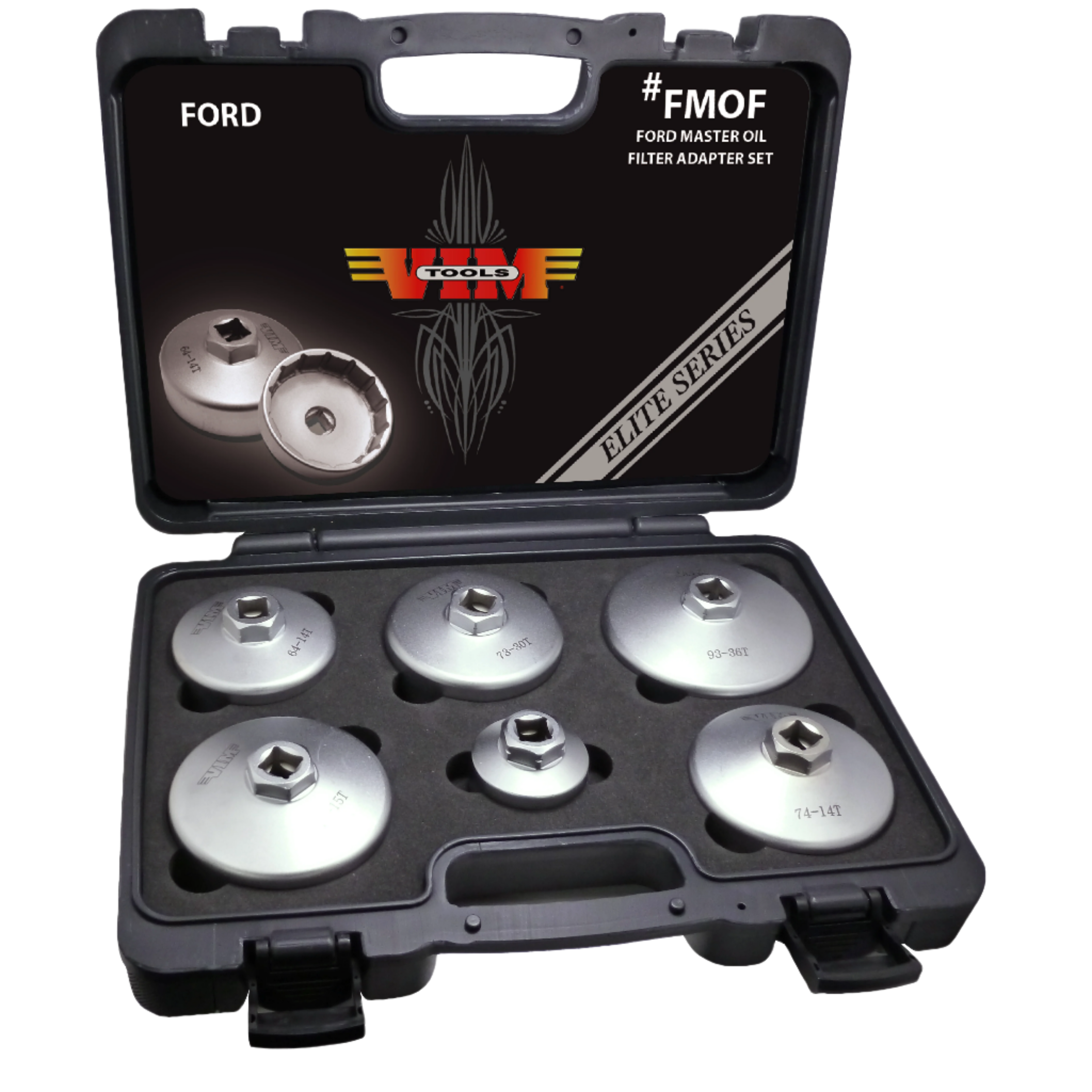 VIM Tools - FORD Master Oil Filter Adapter Set, Forged 6 pc