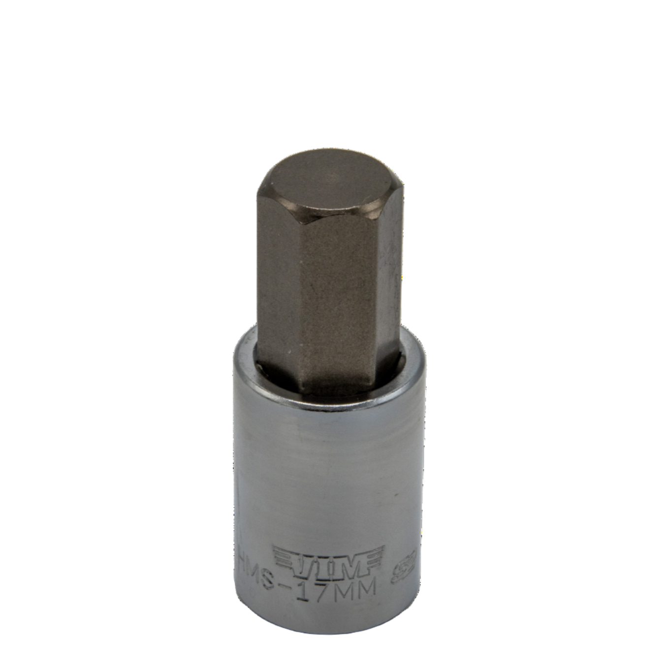 VIM Tools - Hex Bit, Satin Chrome 1/2” sq. dr. Bit Holder (10mm-22mm)