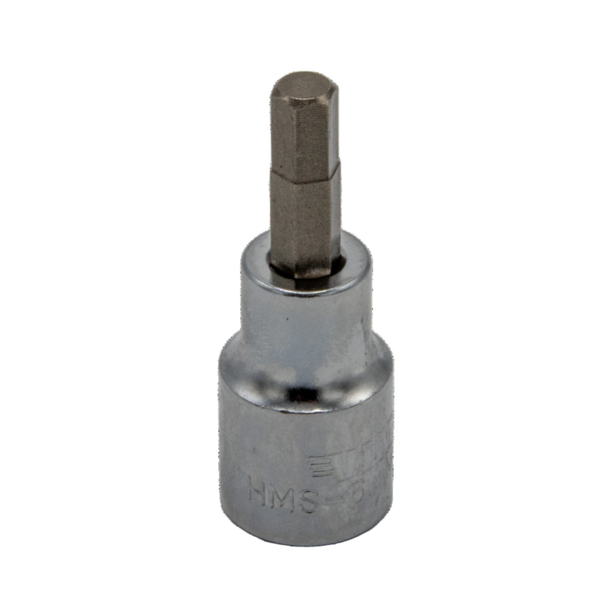 VIM Tools - Hex Bit, Satin Chrome 3/8” sq. dr. Bit Holder (3mm-9mm)