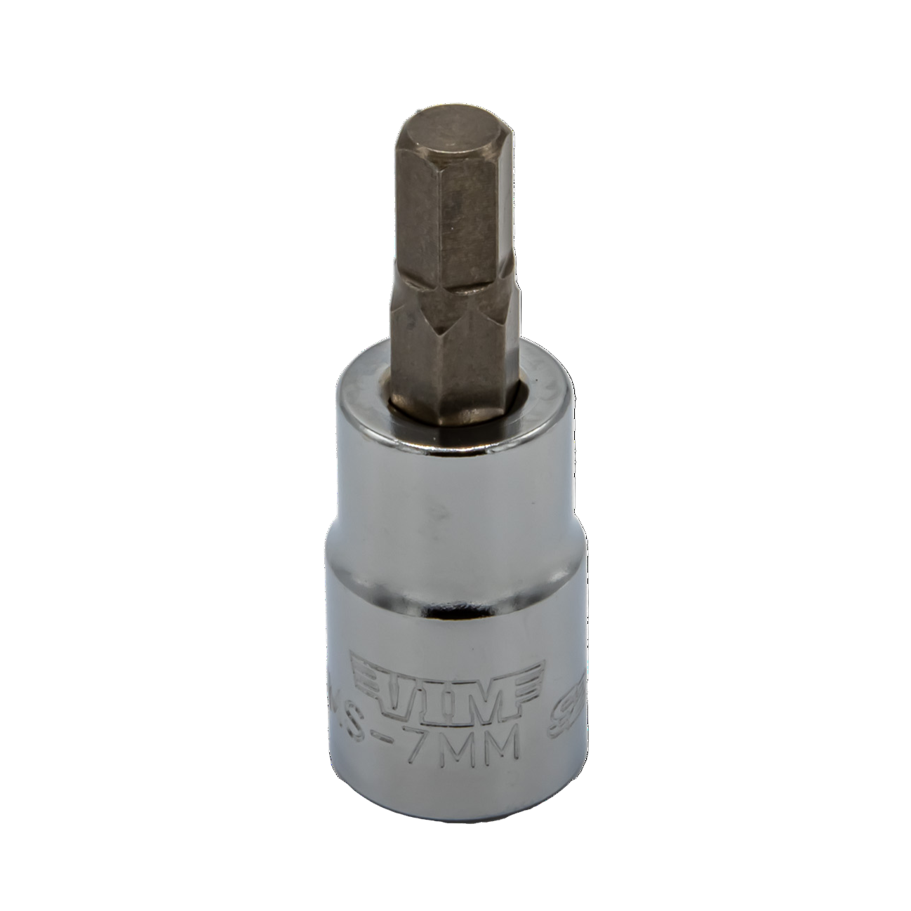 VIM Tools - Hex Bit, Satin Chrome 3/8” sq. dr. Bit Holder (3mm-9mm)