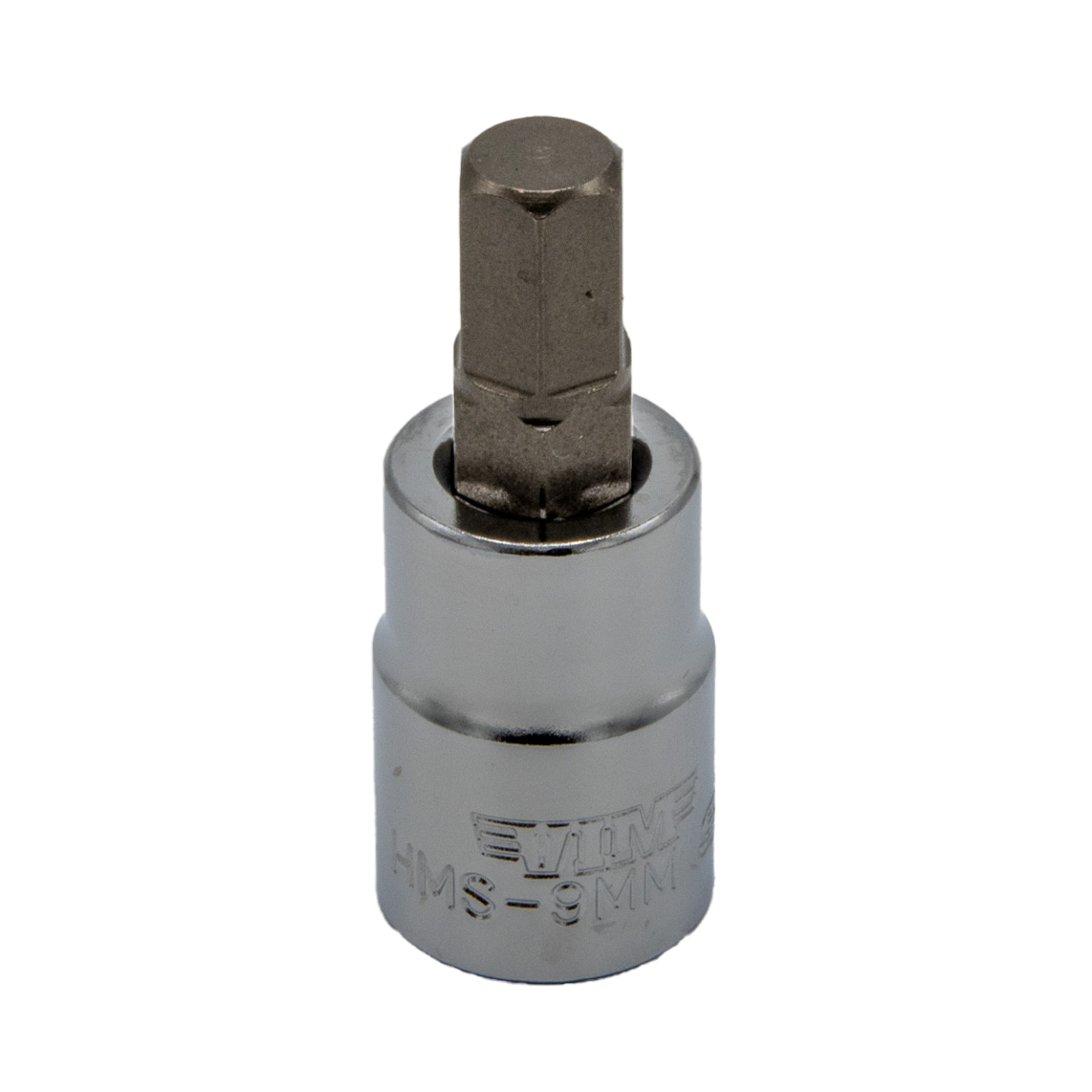 VIM Tools - Hex Bit, Satin Chrome 3/8” sq. dr. Bit Holder (3mm-9mm)