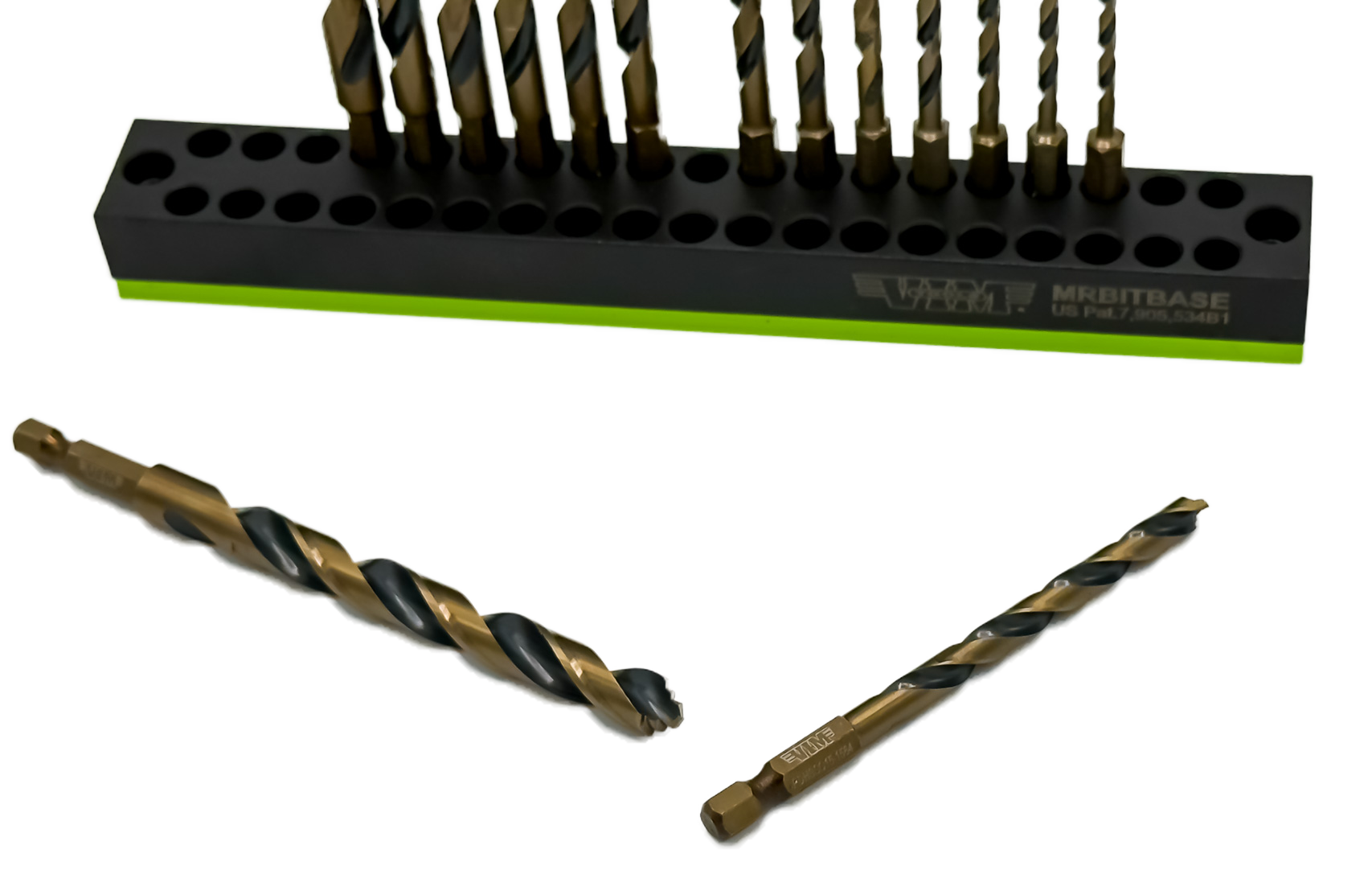 VIM Tools - 15 Piece Power Drive M35 Drill Bit Set with Magnetic Base