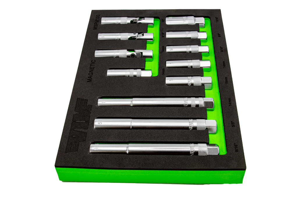 VIM Tools - 12 Piece 3/8″ Dr. Magnetic Spark Plug Master Set