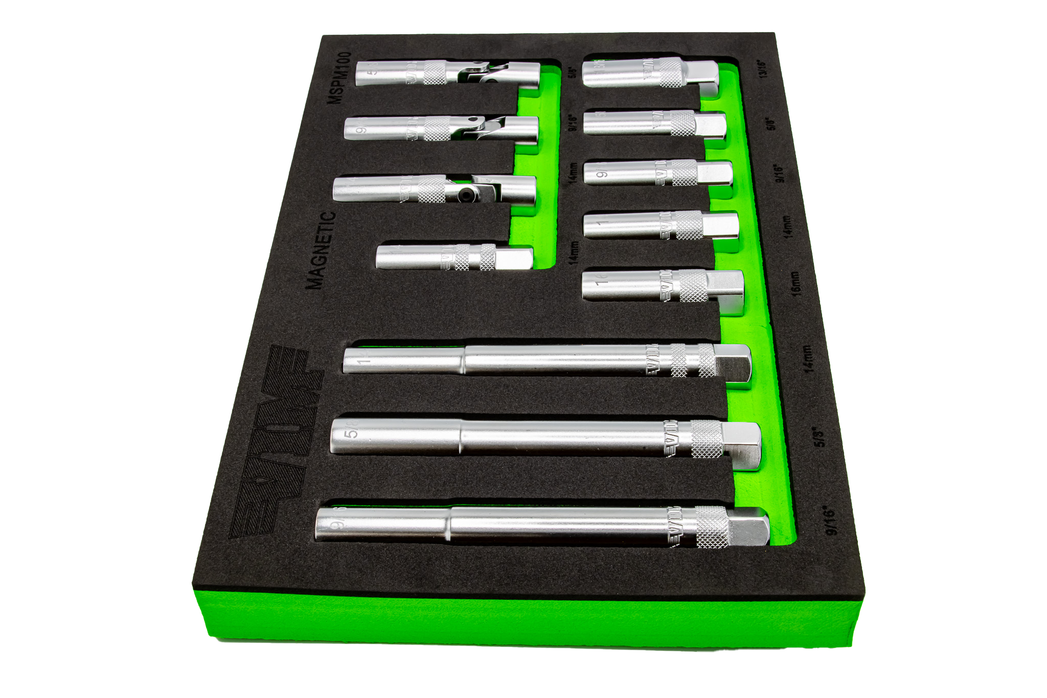 VIM Tools - 12 Piece 3/8″ Dr. Magnetic Spark Plug Master Set