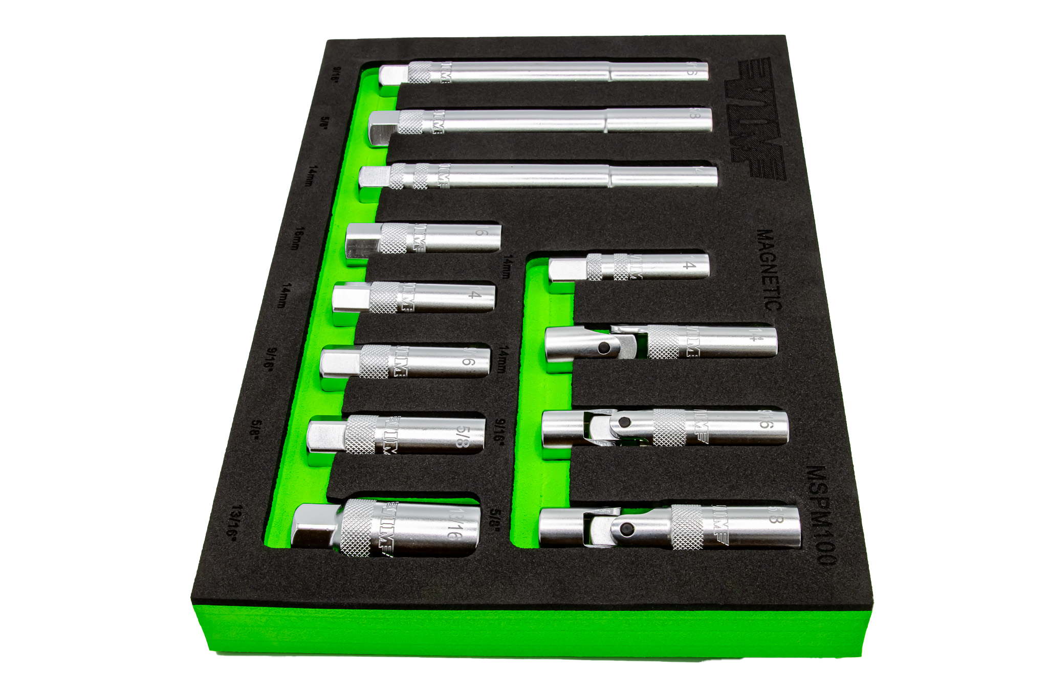 VIM Tools - 12 Piece 3/8″ Dr. Magnetic Spark Plug Master Set