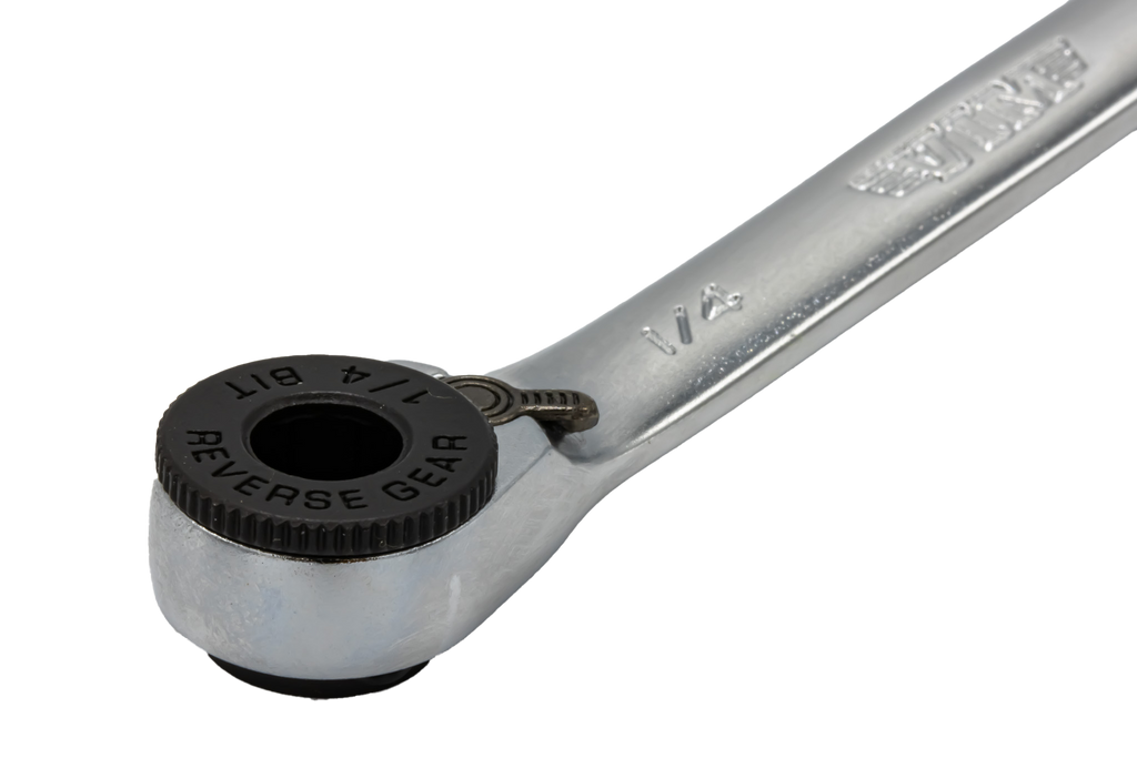 VIM Tools - 1/4″ & 5/16″ Hex Bit Ratchet and 1/4″ Square Drive Insert, Double Ended
