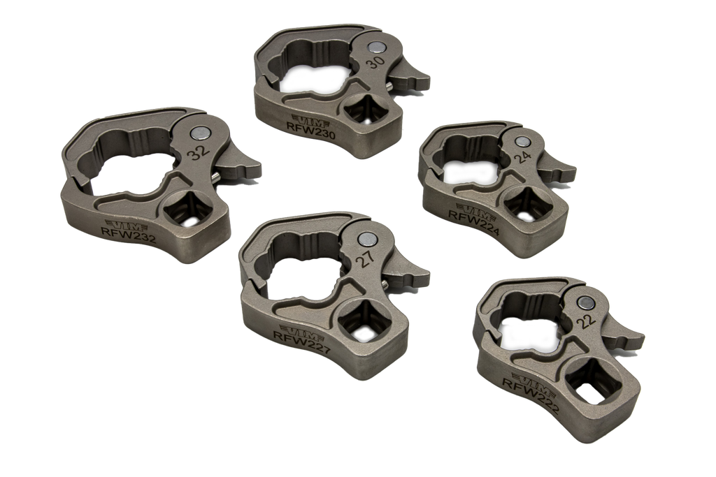 VIM Tools - 5 PC. 1/2” DR. LARGE RATCHETING FLARE NUT WRENCH SET (22, 24, 27, 30, 32MM)