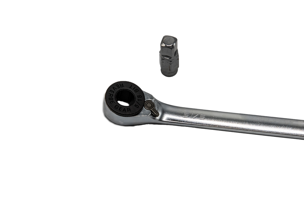 VIM Tools - 8″ Hex Bit Ratchet, 10/4″ and 5/16″ Hex with 1/4″ Square Drive Insert