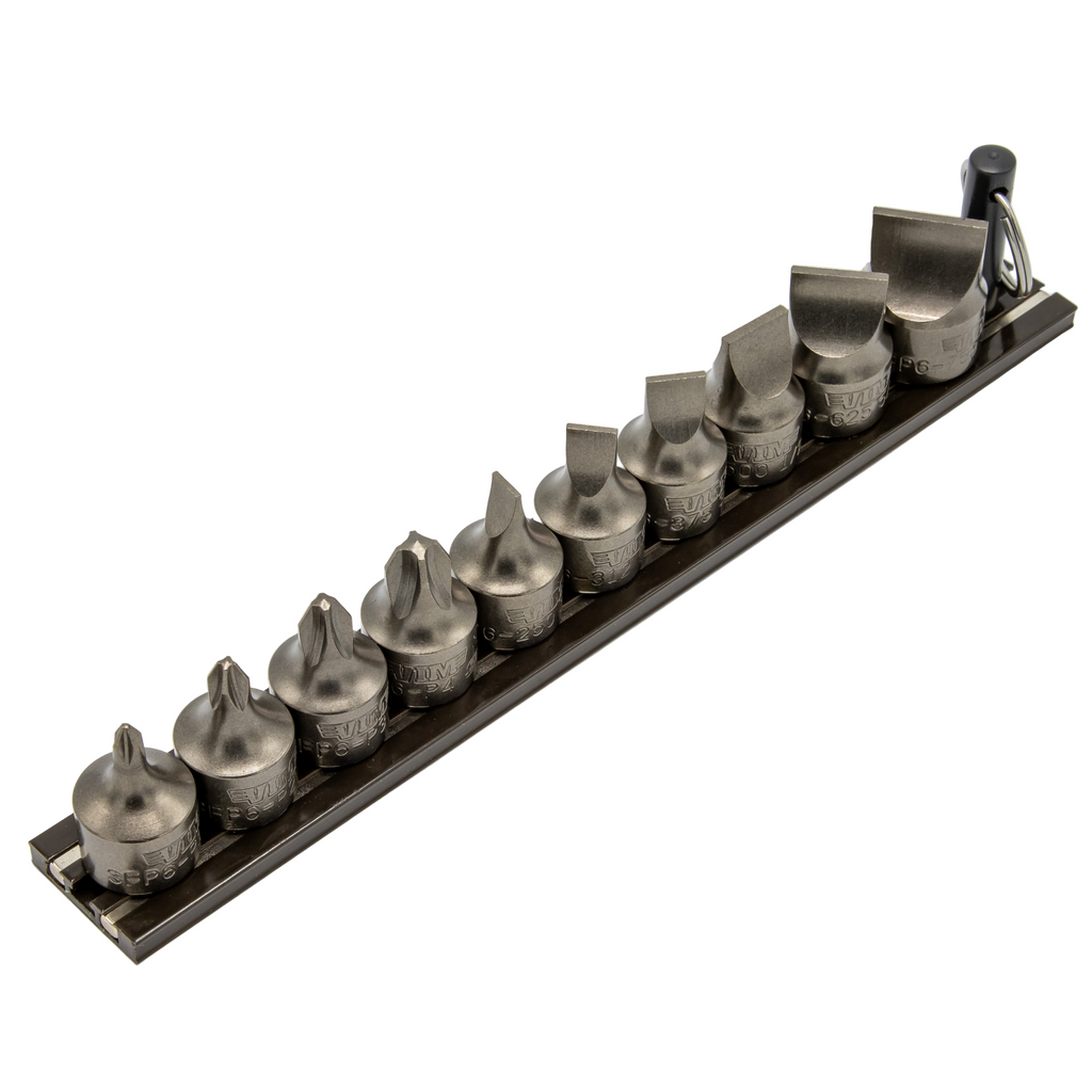 VIM Tools - IMPACT Stubby Flat & Philips Driver Set 10 pc, Power or Hand Approved, 3/8″Sq. Drive