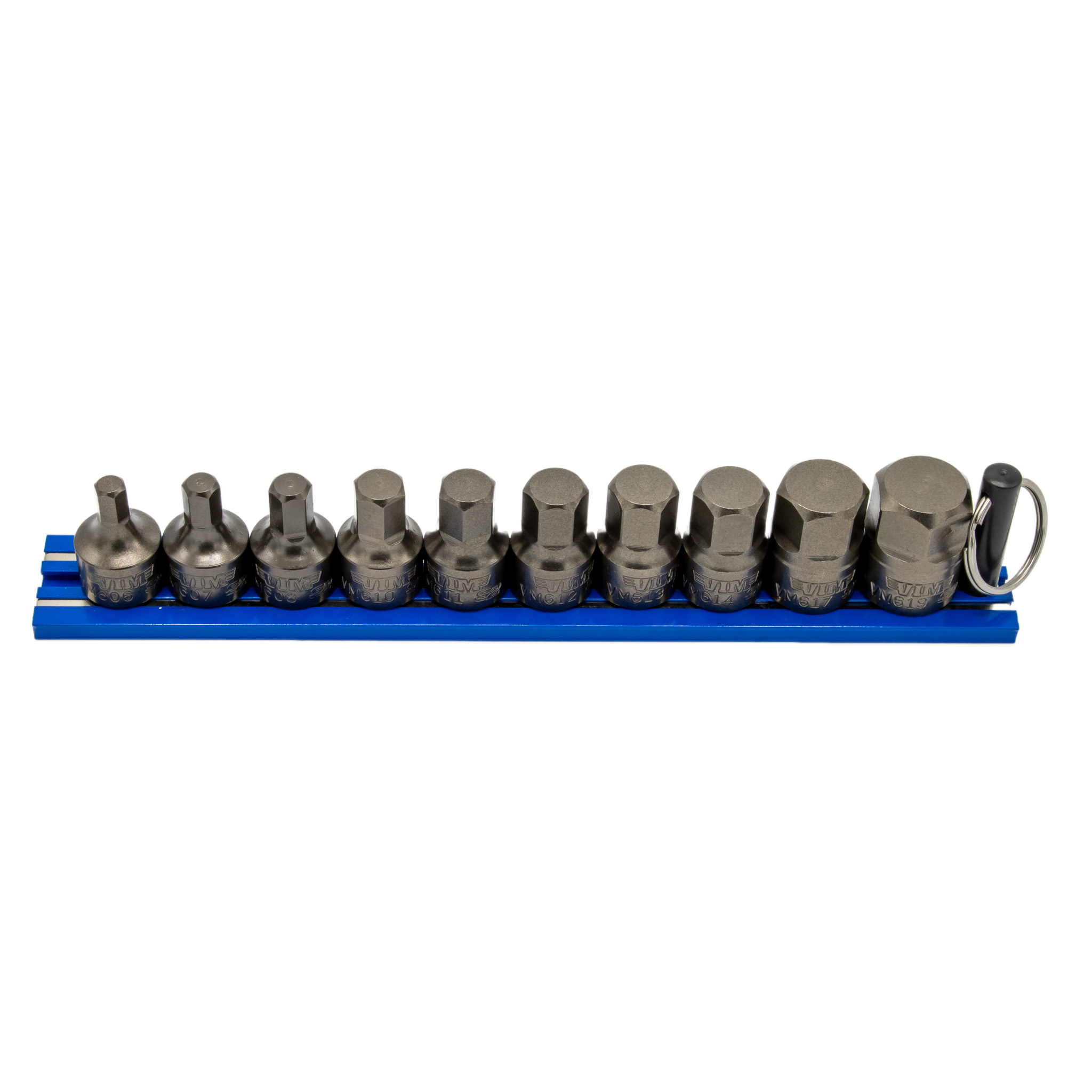 VIM Tools - IMPACT Metric Hex Driver Set 10 pc, Power or Hand Approved, 3/8″Sq. Drive