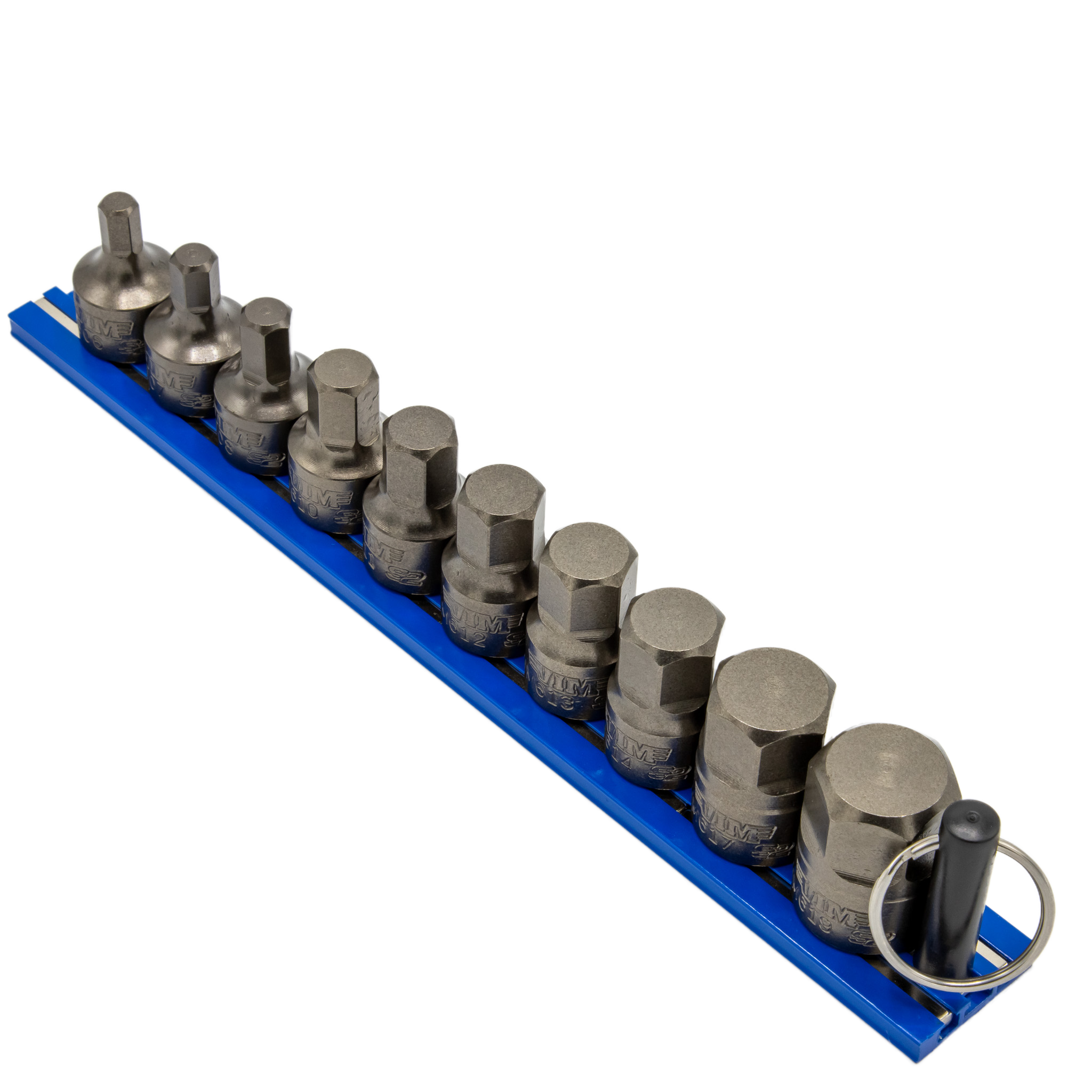 VIM Tools - IMPACT Metric Hex Driver Set 10 pc, Power or Hand Approved, 3/8″Sq. Drive
