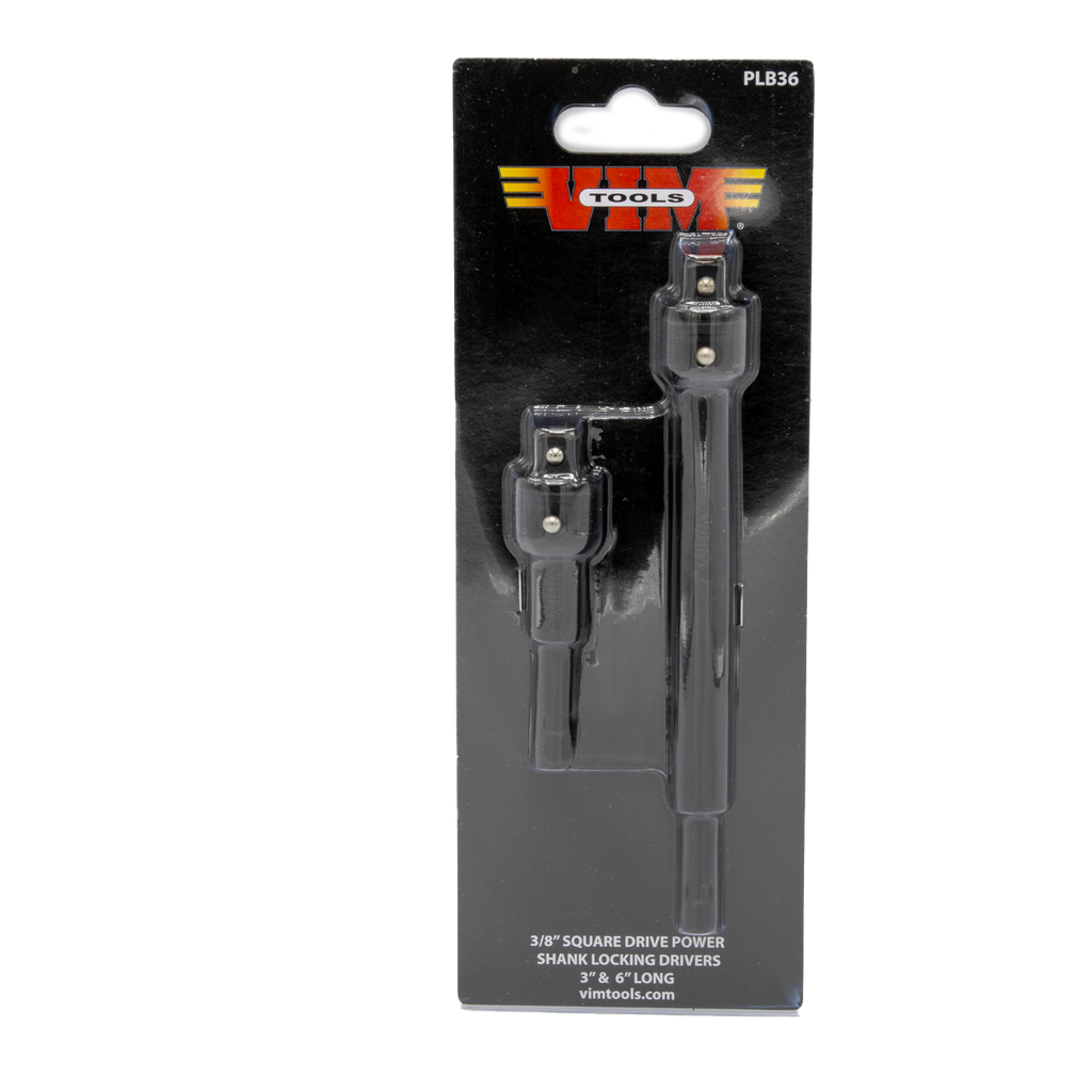 VIM Tools - 1/4″ Power Shank by 3/8″ Extension 2 Piece Set