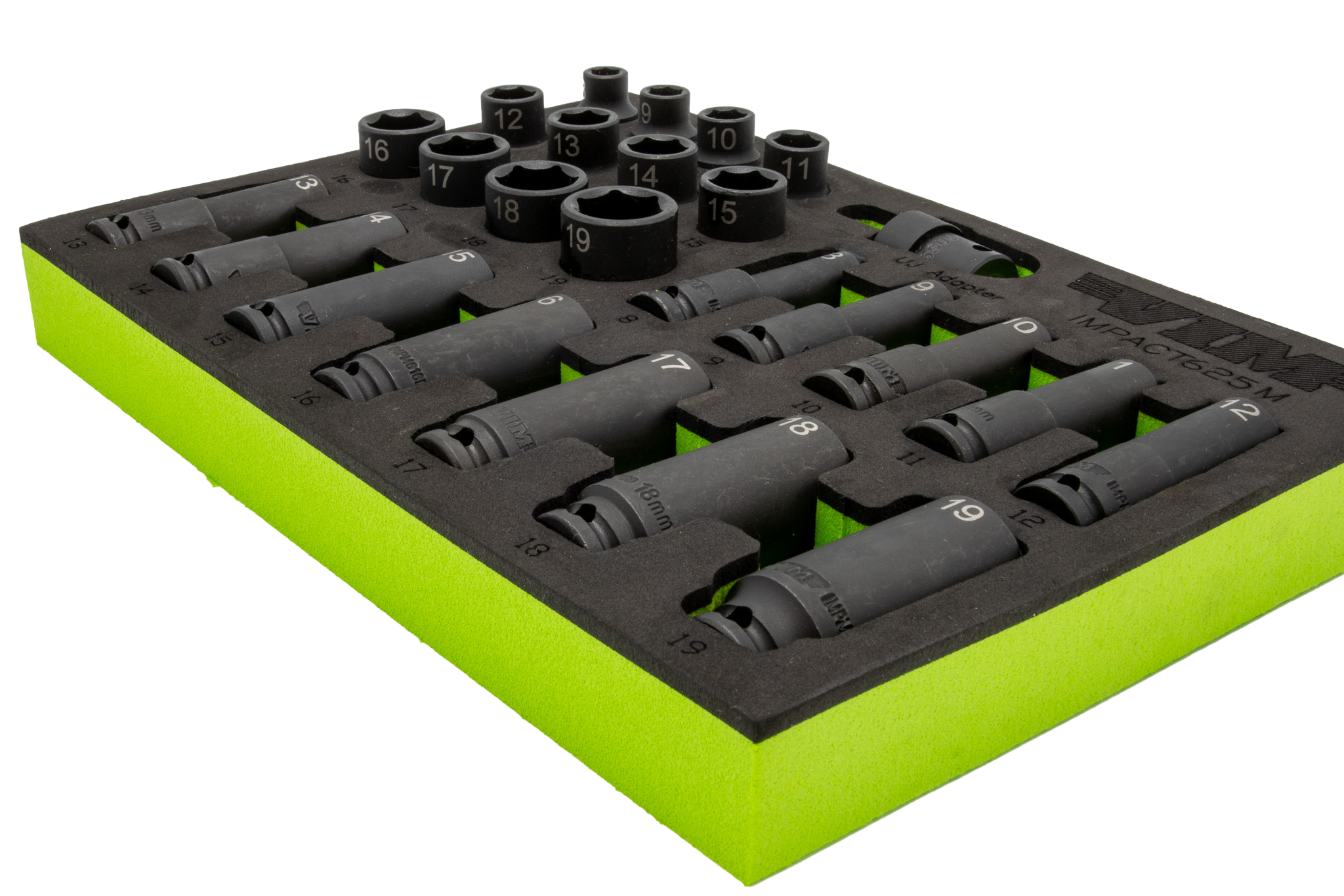 VIM Tools - 25 Pc. 3/8″ Dr. Metric Impact Socket Set