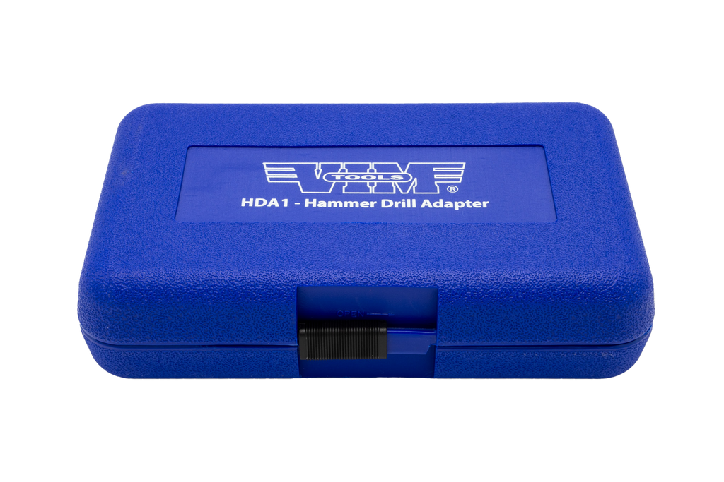 VIM Tools - Hammer Drill Adapter, 4 Carbide Tipped Hammer Drills, 3/16″, 1/4″, 3/8″, & 1/2″