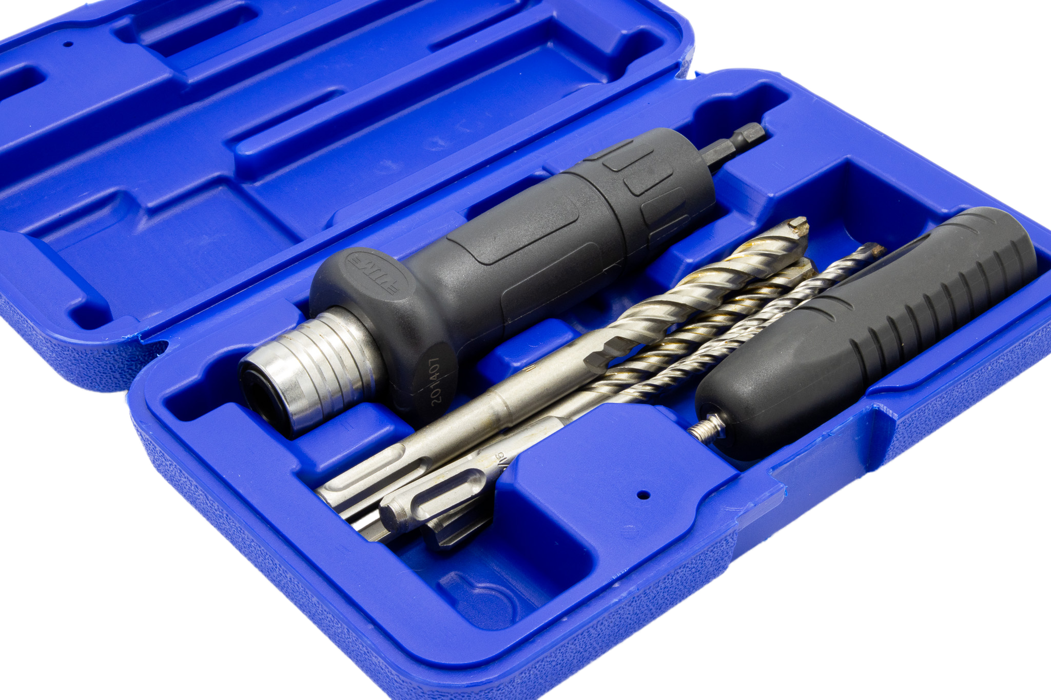 VIM Tools - Hammer Drill Adapter, 4 Carbide Tipped Hammer Drills, 3/16″, 1/4″, 3/8″, & 1/2″