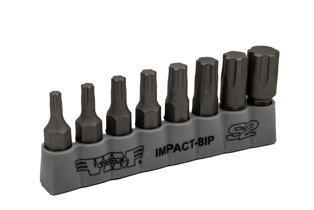 VIM Tools - TORX PLUS, Impact Quality S2 Bit Set, 8 pc Bits 5/16″ Hex bodies, 1.25″L, IP20 thru IP55