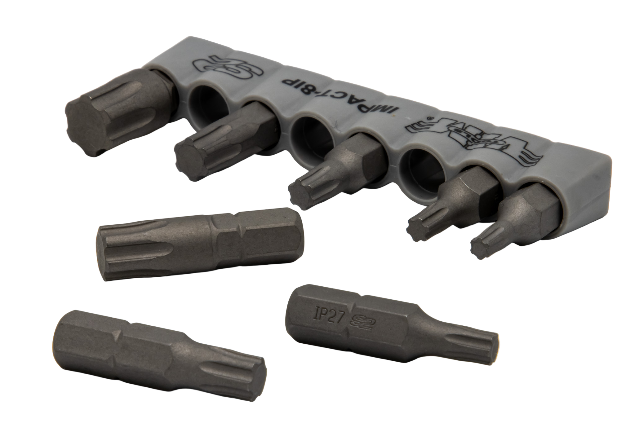 VIM Tools - TORX PLUS, Impact Quality S2 Bit Set, 8 pc Bits 5/16″ Hex bodies, 1.25″L, IP20 thru IP55