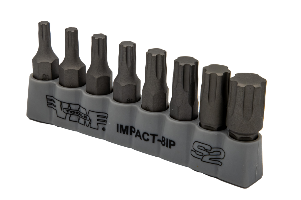 VIM Tools - TORX PLUS, Impact Quality S2 Bit Set, 8 pc Bits 5/16″ Hex bodies, 1.25″L, IP20 thru IP55