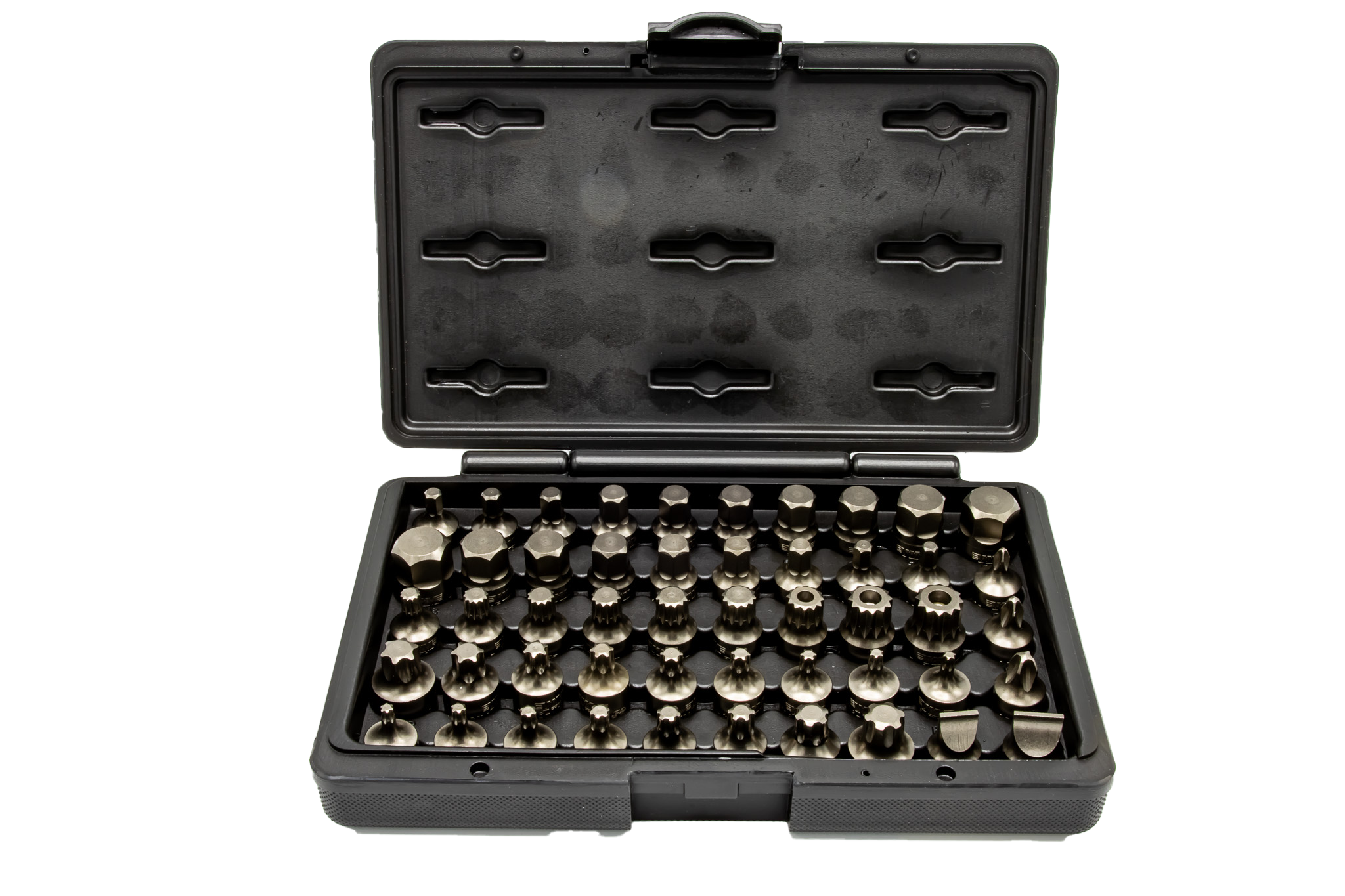 VIM Tools - Impact Master Set, 50 Piece, Half Cut Torx, Hex, Flat, Philips, & XZN Drivers, 3/8″ Sq. Dr.